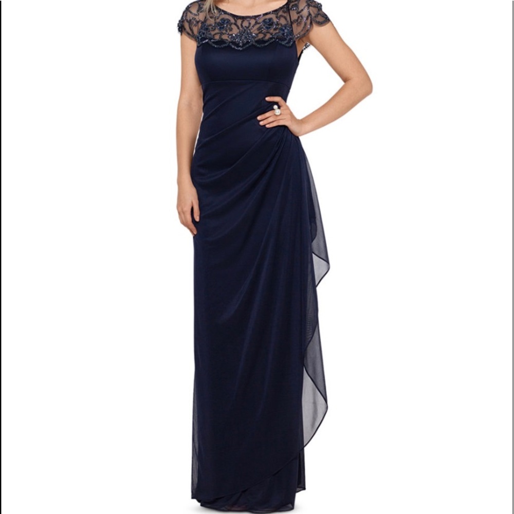 Embellished neck gown by Xscape